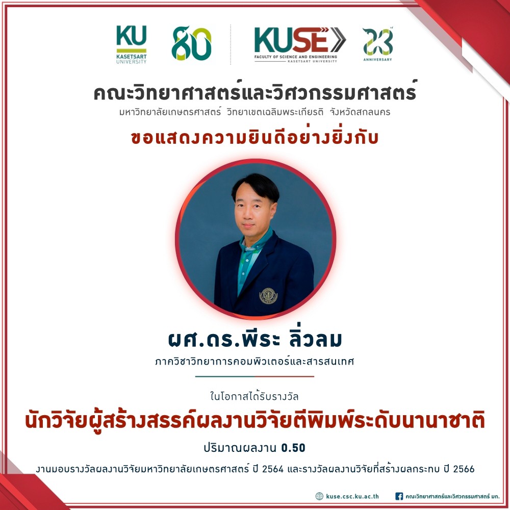 รางวัลผู้สร้างสรรค์ผลงาน ผศ.พีระ ลิ่วลม